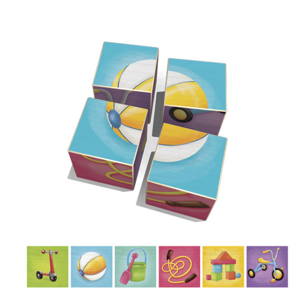 Würfelpuzzle Spielgeräte 4-teilig
