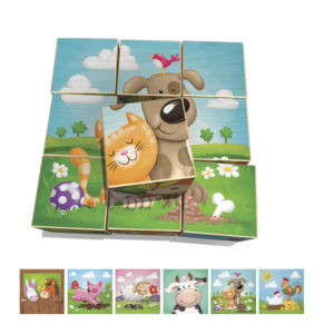 Würfelpuzzle Bauernhof 9-teilig